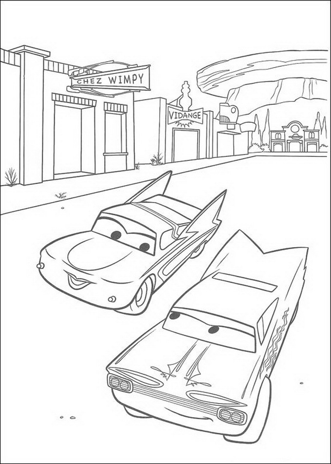 Plansa de colorat cu Cars pixar 92 226